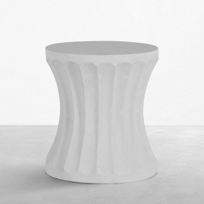 Gannet Cast Stone 18" Round Outdoor Side Table