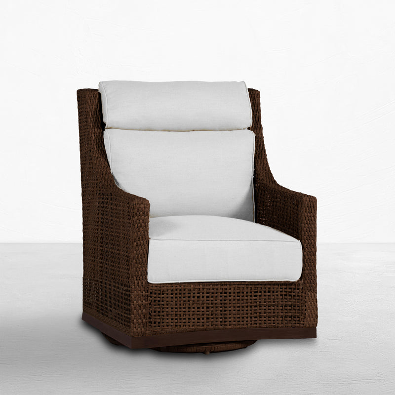 Peninsula Wicker Outdoor Swivel Glide Chair