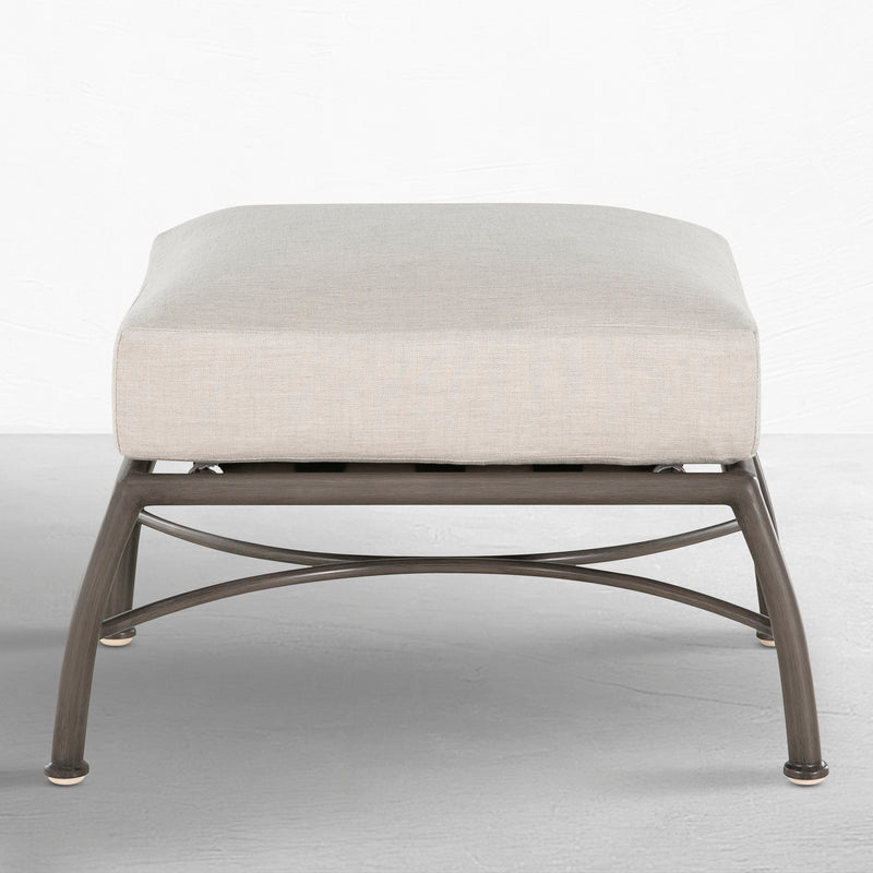 Elegante Aluminum Outdoor Woven Ottoman