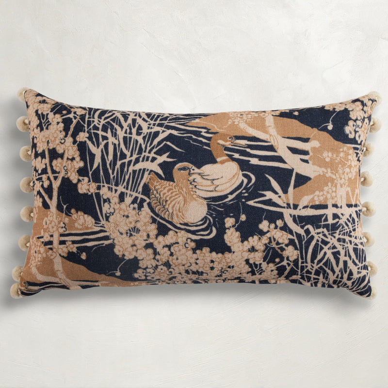 Golden Ducks Indoor Lumbar Pillow