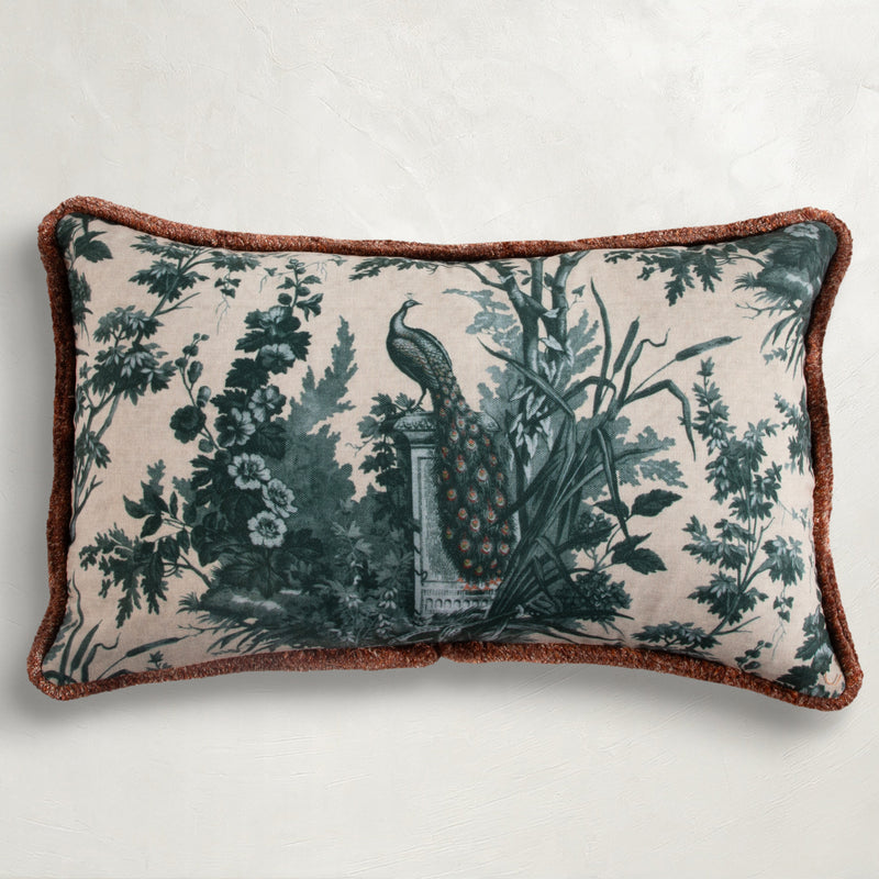 Peacock Indoor Lumbar Pillow