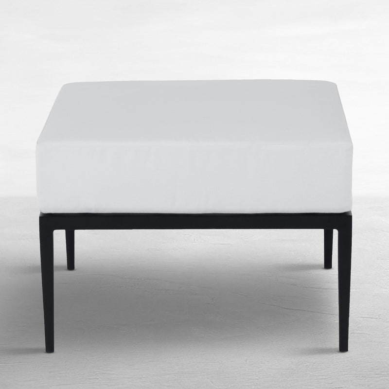 Elegante Aluminum Outdoor Woven Ottoman