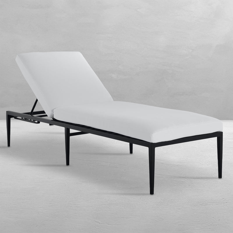 Elegante Aluminum Outdoor Armless Chaise Lounge