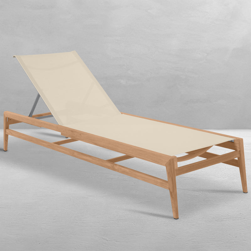 Coast Teak Outdoor Armless Chaise Lounge