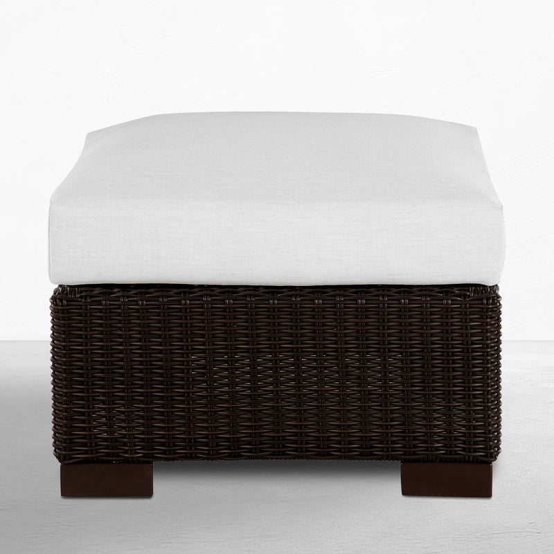 Club N-Dura Resin Wicker Outdoor Woven Ottoman