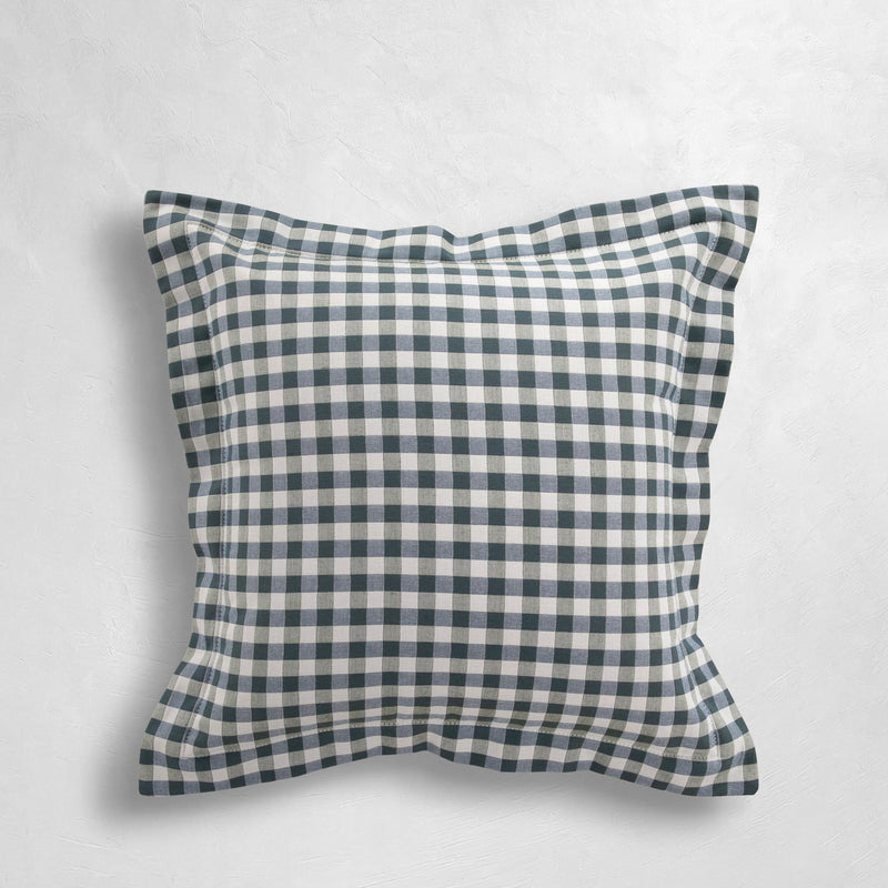 Check Plaid Outdoor Throw Pillow
