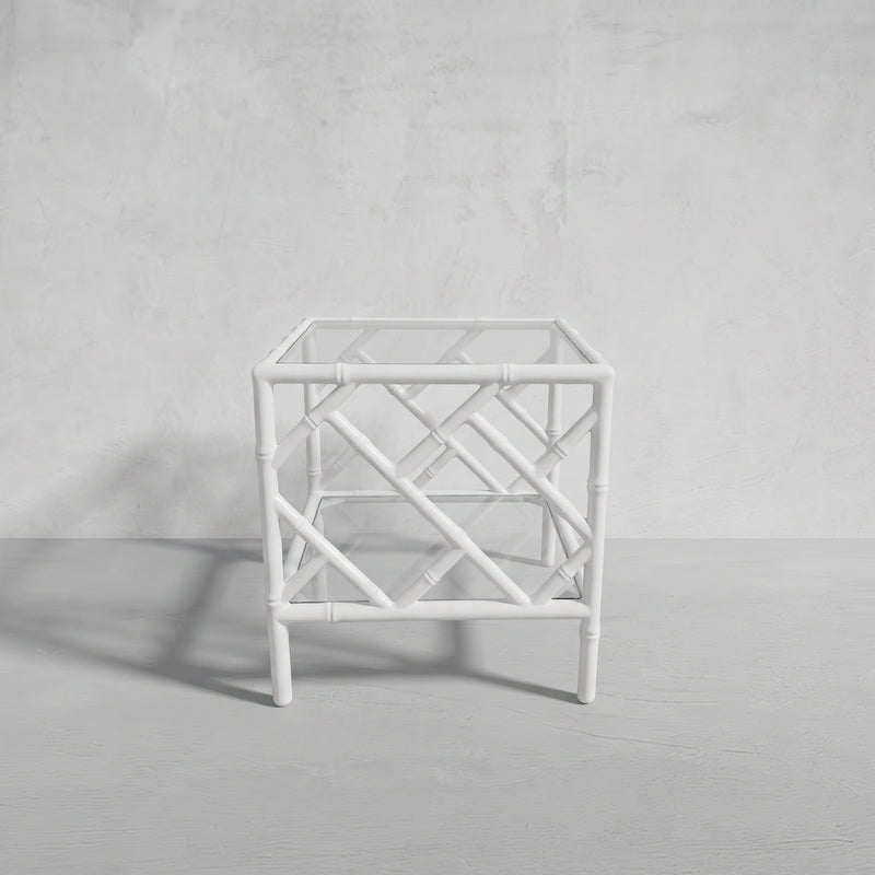 Palm Court End Table W/Glass