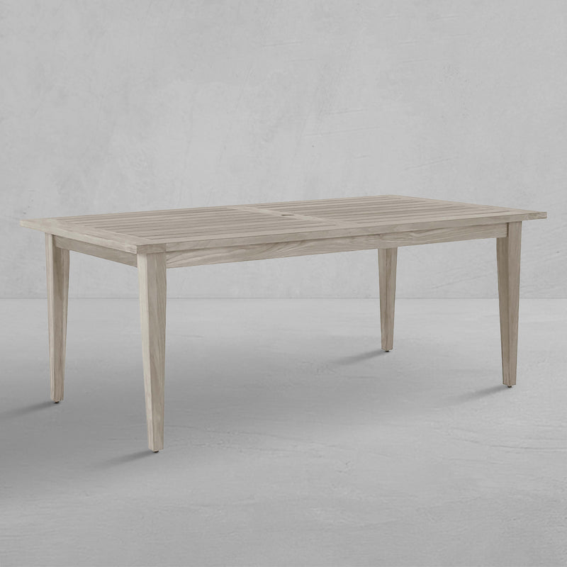 Croquet Teak 77"x 42" Rectangle Outdoor Farm Table
