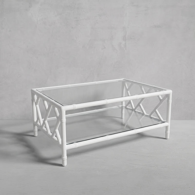 Palm Court Coffee Table W/Glass