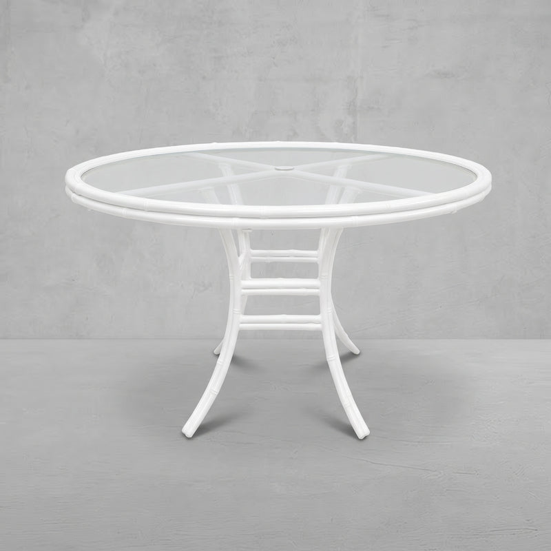 Palm Court Round Dining Table W/Glass