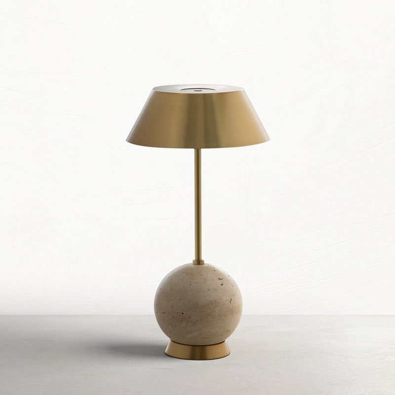 Firefly Table Lamp - Brass|Travertine