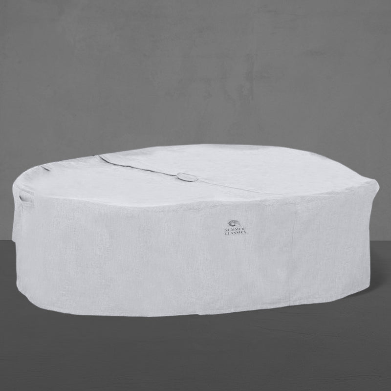 Large Rectangular Table Set Cover W/ Umbrella Hole