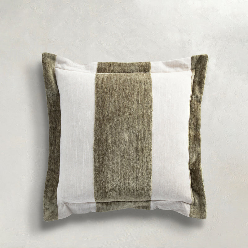 Wide Stripe Chenille Indoor Throw Pillow