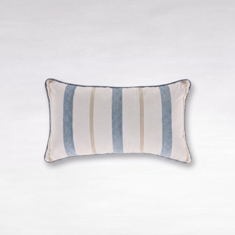 Taffy Stripe Mist Outdoor Throw Pillow